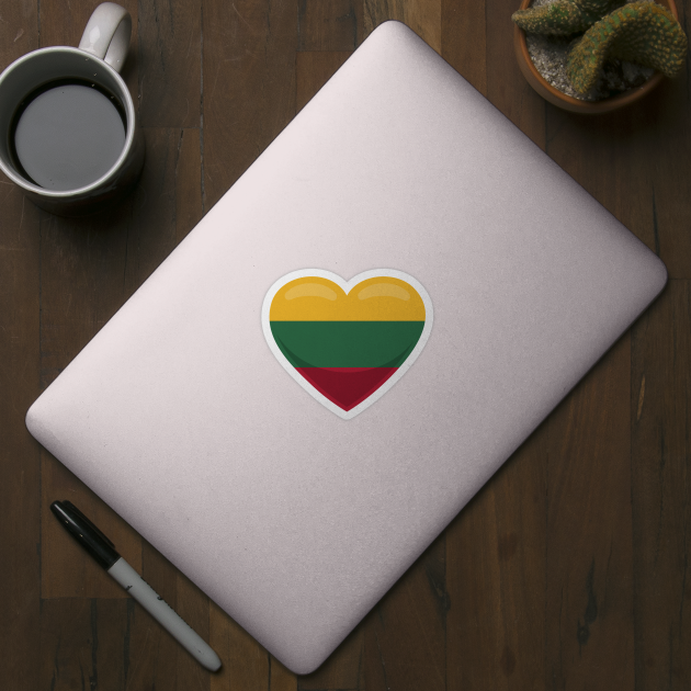 Lithuania Flag Heart by SunburstGeo